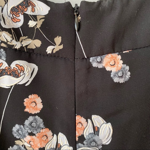 Frank Lyman floral black wide leg flare pant size 14 - Picture 9 of 15